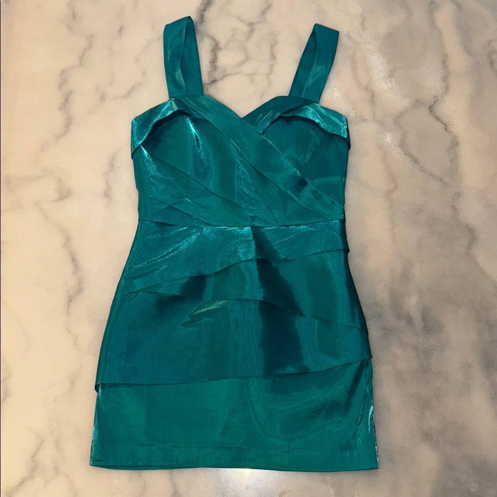 A/X Armani Exchange Teal Mini Dress - Picture 1 of 7